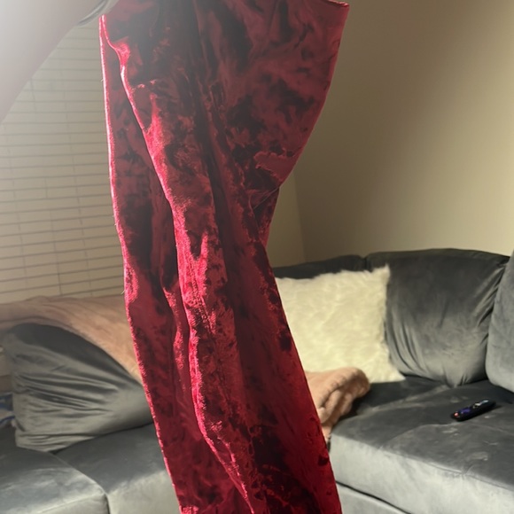 Red Velvet over the knee boots - Picture 2 of 4